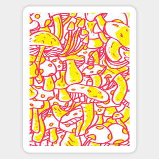 Chubby Mushrooms pattern Sticker